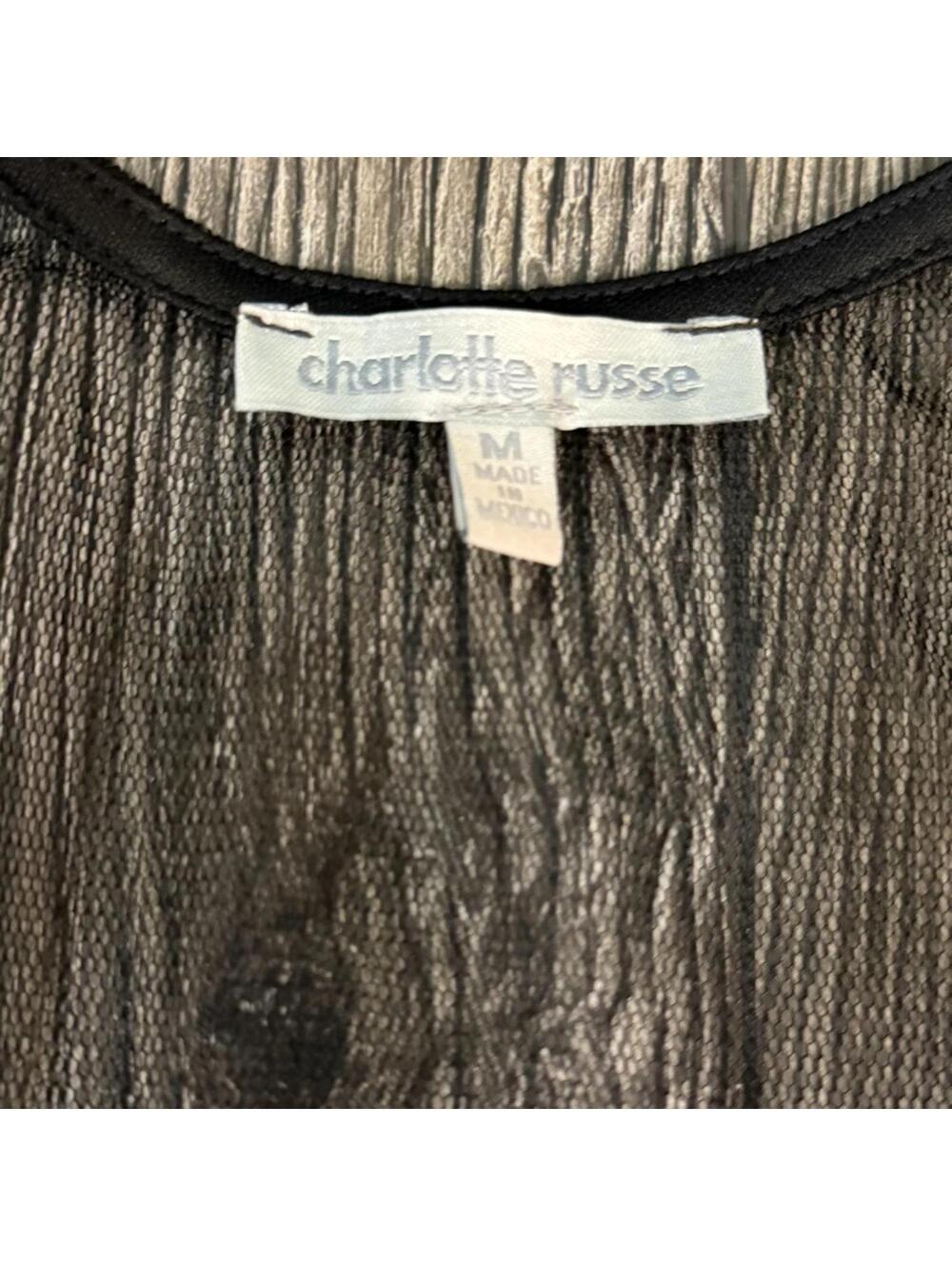 Charlotte Russe Black Sheer Mesh Maxi Duster Kimono Dress Medium Lettuce Ruffle - Picture 10 of 12